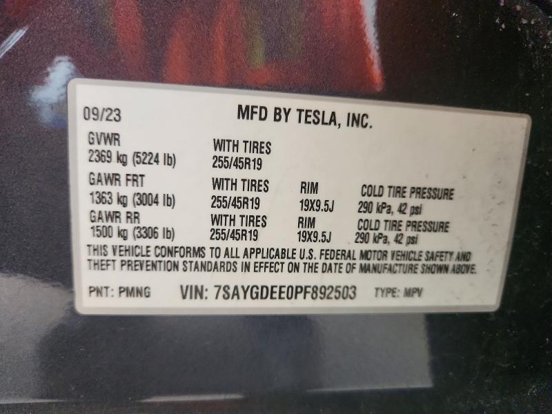 Aukcja sprzedaży 2023 Tesla Model Y, vin: 7SAYGDEE0PF892503, numer aukcji: 53073026