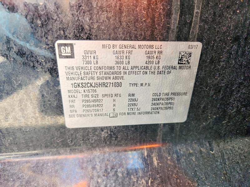 2017 Gmc Yukon მანქანა იყიდება აუქციონზე, vin: 1GKS2CKJ5HR271030, აუქციონის ნომერი: 51377726