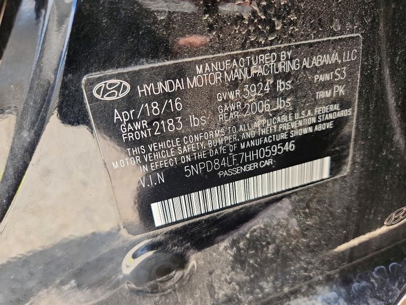 Aukcja sprzedaży 2017 Hyundai Elantra, vin: 5NPD84LF7HH059546, numer aukcji: 53434286
