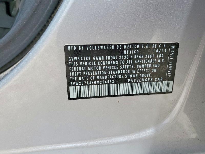 Aukcja sprzedaży 2016 Volkswagen Jetta, vin: 3VW267AJXGM254553, numer aukcji: 53127476