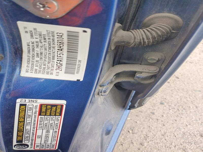 Продажа на аукционе авто 2010 Honda Civic, vin: 2HGFA1F57AH581043, номер лота: 54680986