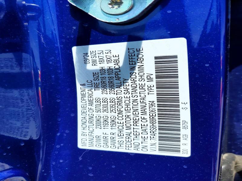 Aukcja sprzedaży 2024 Honda Cr-v, vin: 7FARS6H88RE067964, numer aukcji: 53538436