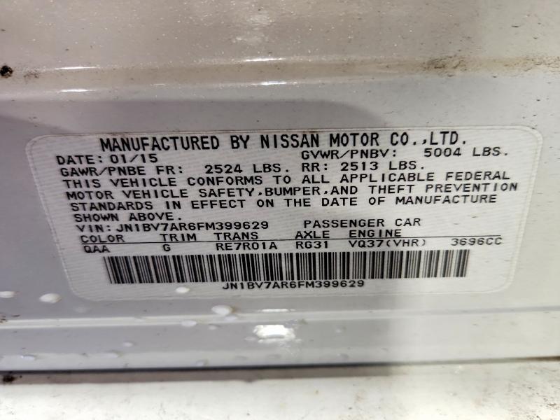 Продажа на аукционе авто 2015 Infiniti Q50, vin: JN1BV7AR6FM399629, номер лота: 55236596