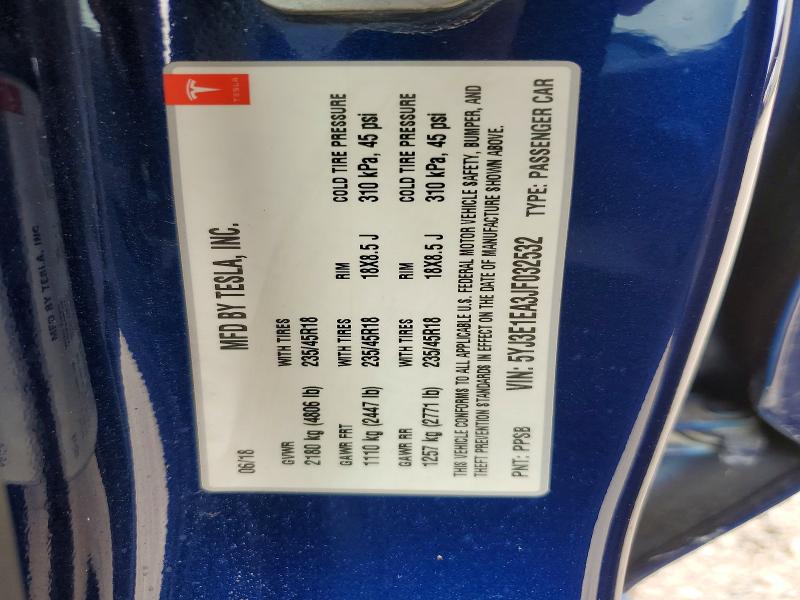 Aukcja sprzedaży 2018 Tesla Model 3, vin: 5YJ3E1EA3JF032532, numer aukcji: 52076766
