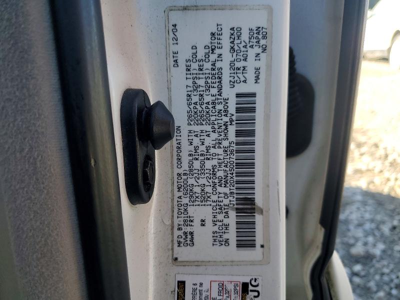 52876626 :رقم المزاد ، JTJBT20X450073675 vin ، 2005 Lexus Gx مزاد بيع