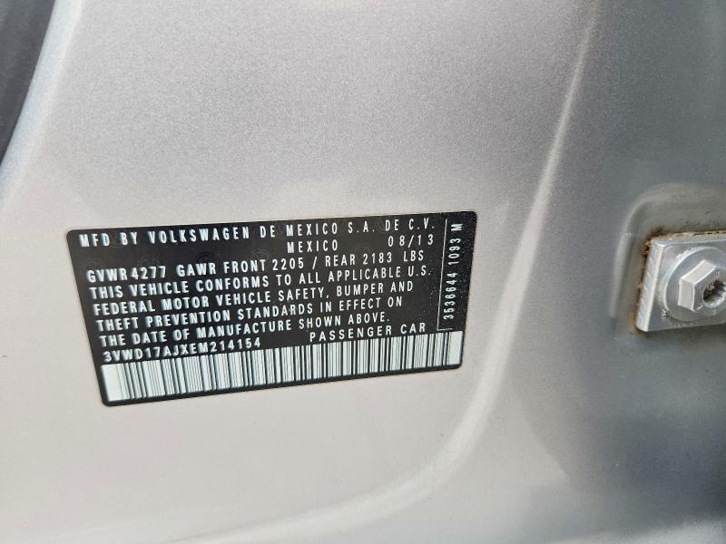 Aukcja sprzedaży 2014 Volkswagen Jetta, vin: 3VWD17AJXEM214154, numer aukcji: 54158026