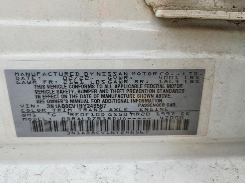 Продаж на аукціоні авто 2022 Nissan Sentra, vin: 3N1AB8CV1NY248567, номер лоту: 52429876