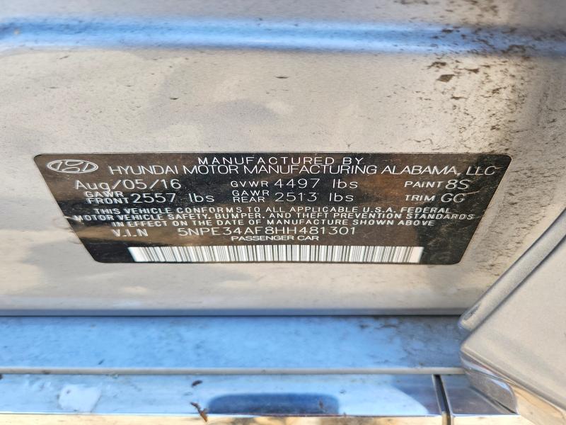 Aukcja sprzedaży 2017 Hyundai Sonata, vin: 5NPE34AF8HH481301, numer aukcji: 51952926
