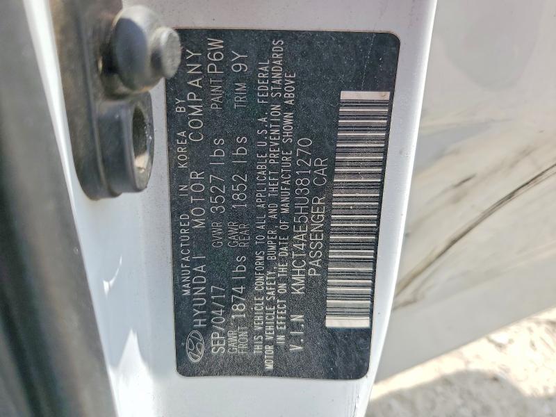Продажа на аукционе авто 2017 Hyundai Accent, vin: KMHCT4AE5HU381270, номер лота: 53390296