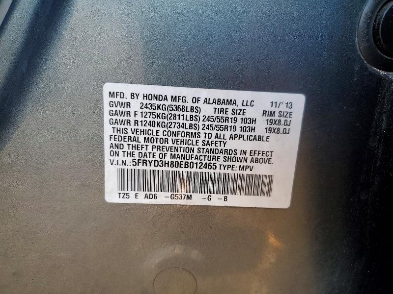 Продаж на аукціоні авто 2014 Acura Mdx, vin: 5FRYD3H80EB012465, номер лоту: 51704696