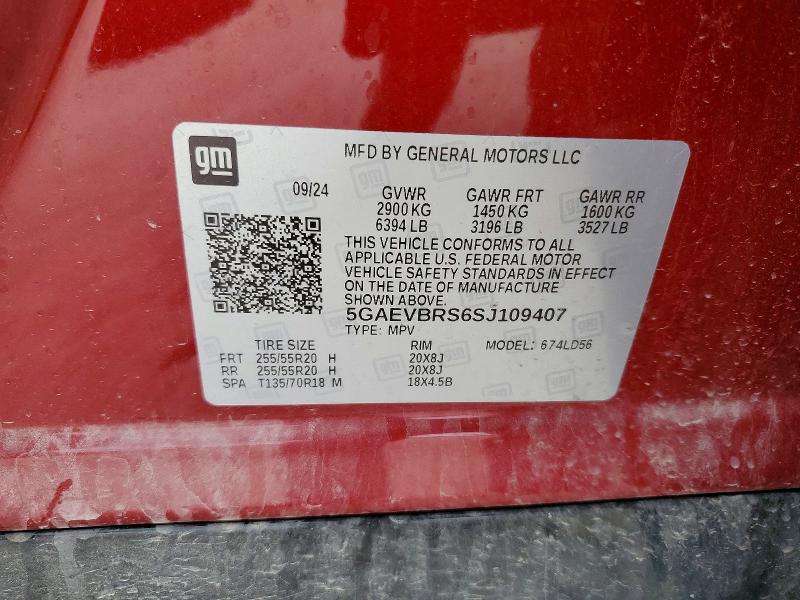 Продажа на аукционе авто 2025 Buick Enclave, vin: 5GAEVBRS6SJ109407, номер лота: 53019726