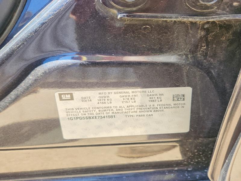55189596 :رقم المزاد ، 1G1PG5SBXE7341581 vin ، 2014 Chevrolet Cruze مزاد بيع