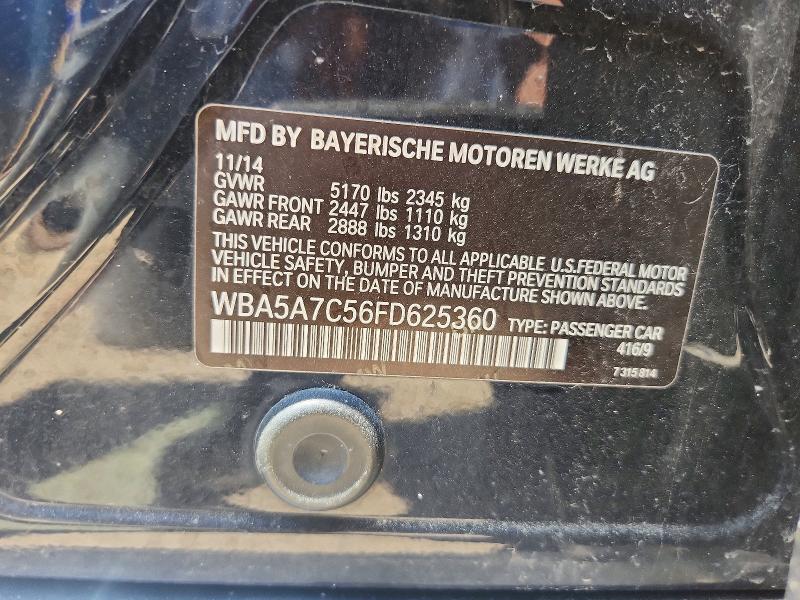 55075606 :رقم المزاد ، WBA5A7C56FD625360 vin ، 2015 Bmw 528 مزاد بيع
