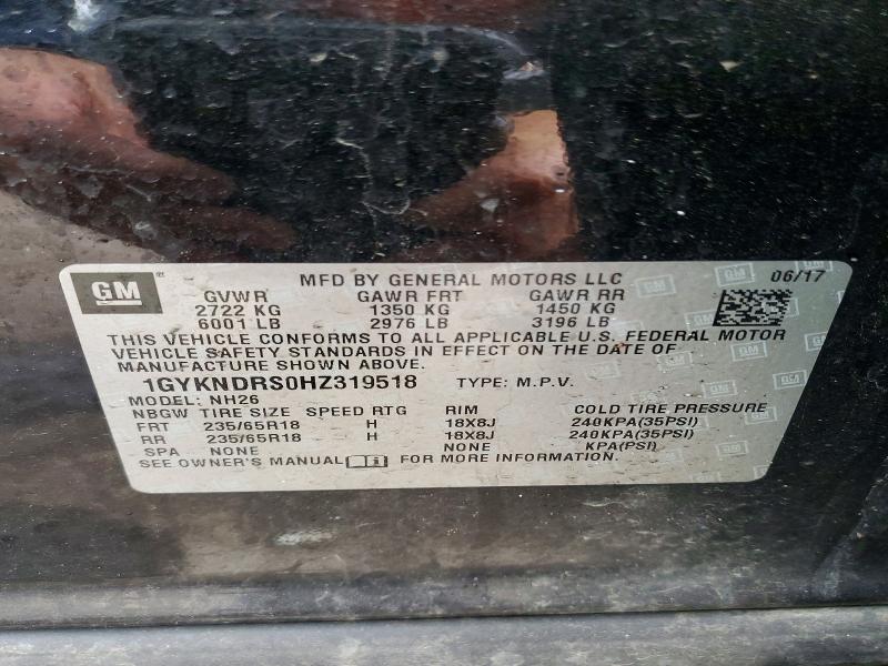 Aukcja sprzedaży 2017 Cadillac Xt5, vin: 1GYKNDRS0HZ319518, numer aukcji: 52756806