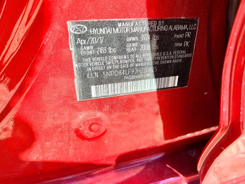 Продаж на аукціоні авто 2018 Hyundai Elantra, vin: 5NPD84LF9JH220825, номер лоту: 53927086