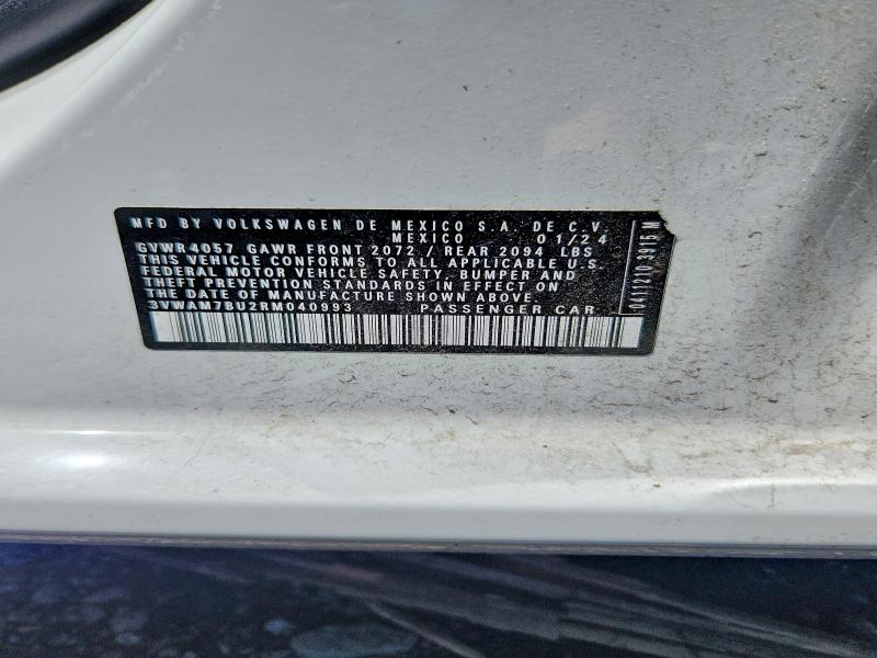 54665276 :رقم المزاد ، 3VWAM7BU2RM040993 vin ، 2024 Volkswagen Jetta مزاد بيع