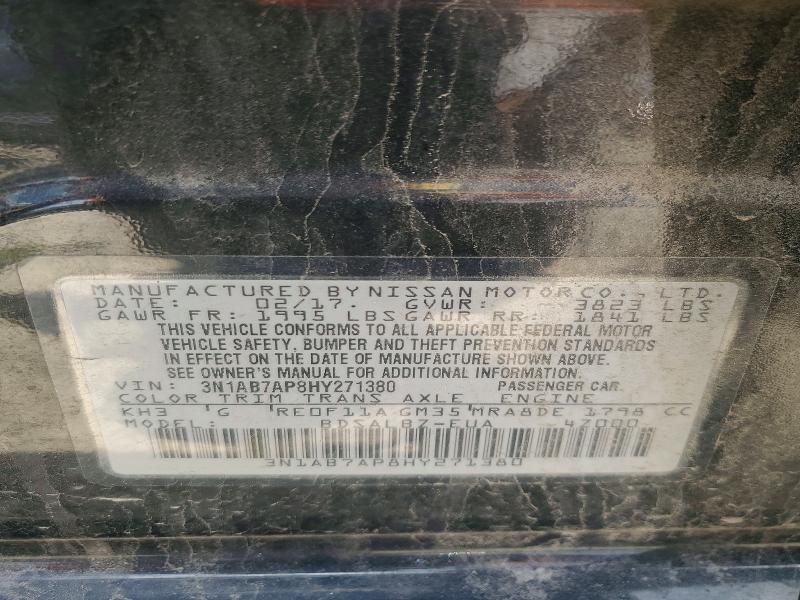 Aukcja sprzedaży 2017 Nissan Sentra, vin: 3N1AB7AP8HY271380, numer aukcji: 51199086