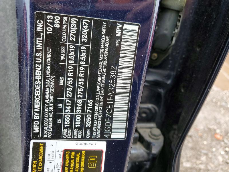 Aukcja sprzedaży 2014 Mercedes-benz Gl, vin: 4JGDF7CE1EA325382, numer aukcji: 52609686