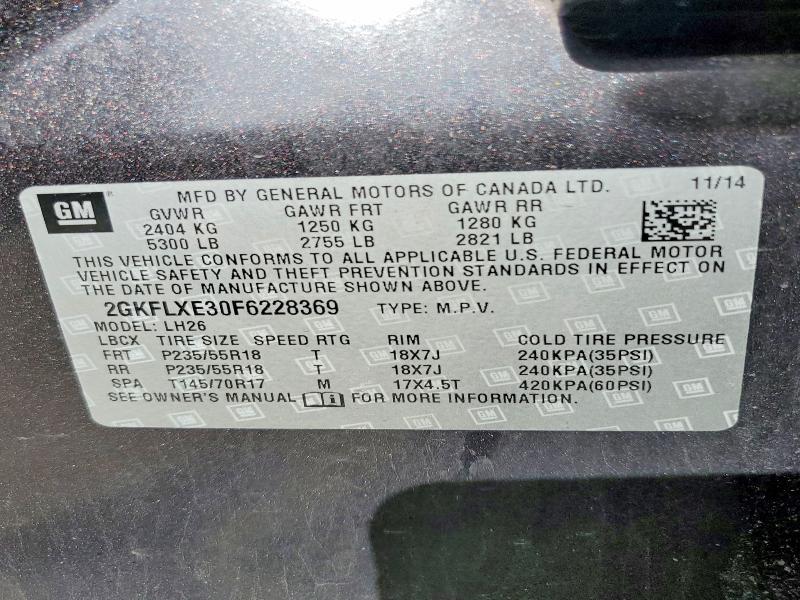 Продажа на аукционе авто 2015 Gmc Terrain, vin: 2GKFLXE30F6228369, номер лота: 53612376