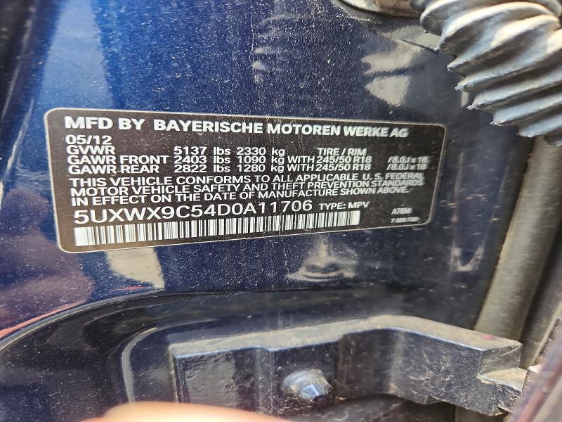Продаж на аукціоні авто 2013 Bmw X3, vin: 5UXWX9C54D0A11706, номер лоту: 49024146