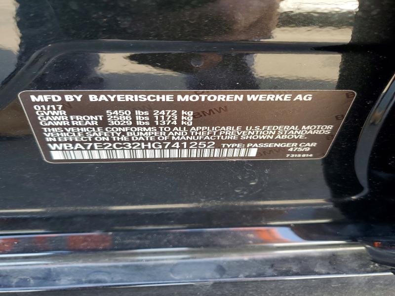 Продаж на аукціоні авто 2017 Bmw 740, vin: WBA7E2C32HG741252, номер лоту: 54168576