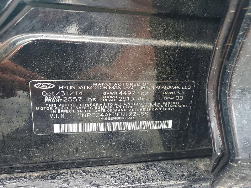 Продаж на аукціоні авто 2015 Hyundai Sonata, vin: 5NPE24AF3FH122468, номер лоту: 54995276