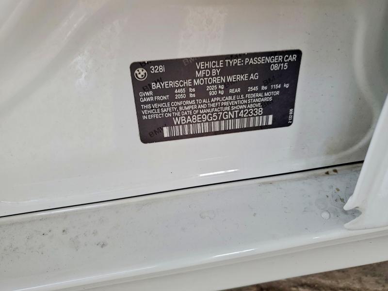 Продажа на аукционе авто 2016 Bmw 328, vin: WBA8E9G57GNT42338, номер лота: 51992936