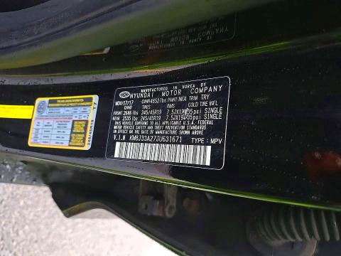 54733626 :رقم المزاد ، KM8J33A27JU631671 vin ، 2018 Hyundai Tucson مزاد بيع