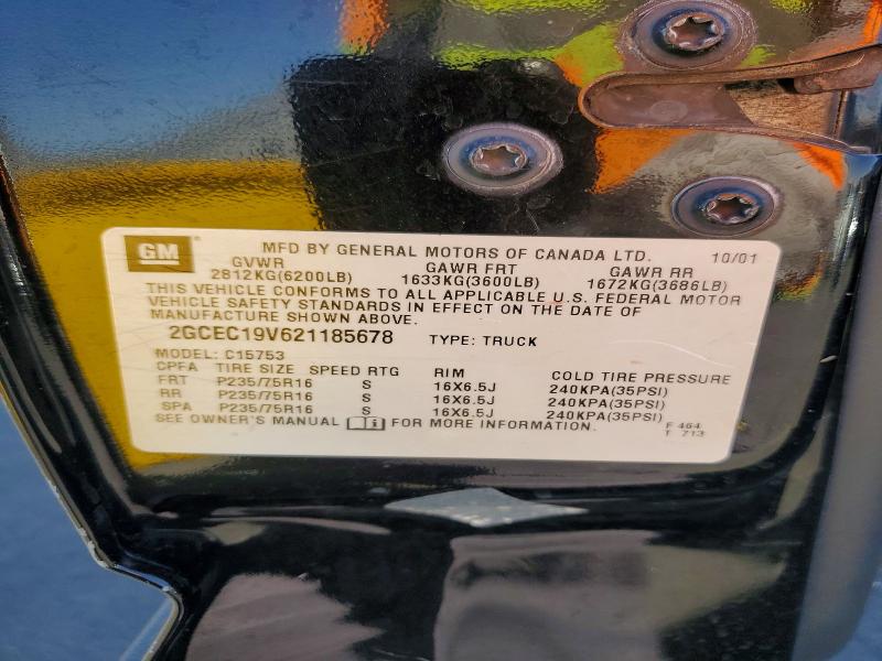 Продаж на аукціоні авто 2002 Chevrolet Silverado, vin: 2GCEC19V621185678, номер лоту: 53602926