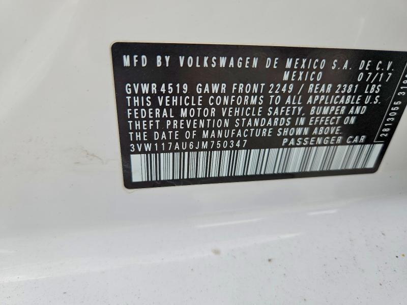 Продаж на аукціоні авто 2018 Volkswagen Golf Sportwagen, vin: 3VW117AU6JM750347, номер лоту: 54479286