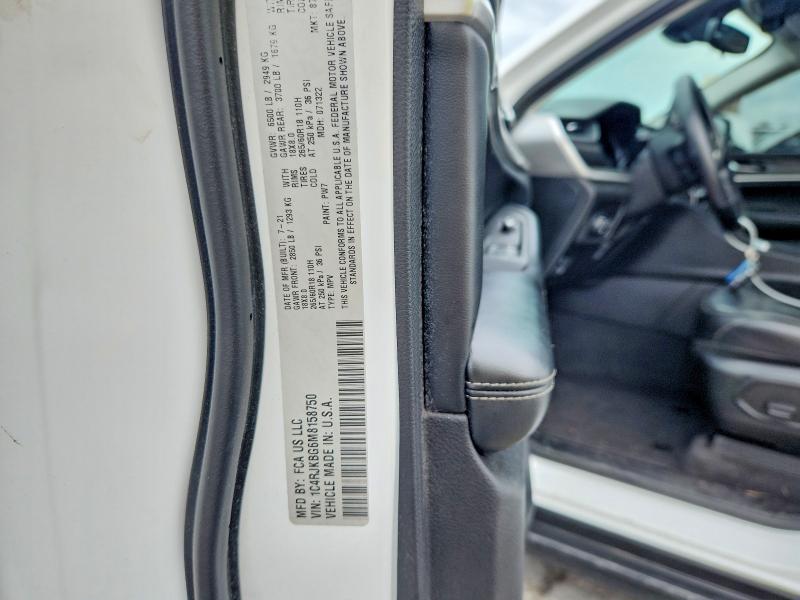 54462386 :رقم المزاد ، 1C4RJKBG6M8158750 vin ، 2021 Jeep Grand Cherokee مزاد بيع