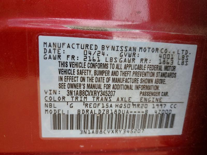 53229046 :رقم المزاد ، 3N1AB8CVXRY345207 vin ، 2024 Nissan Sentra مزاد بيع