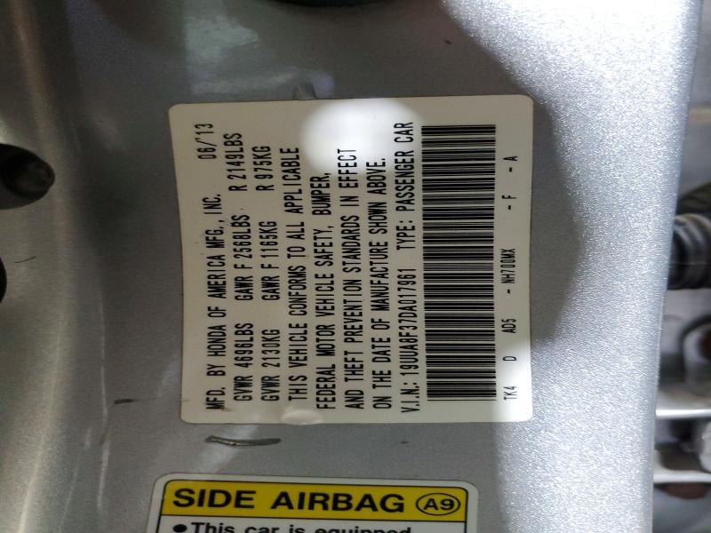 2013 Acura Tl მანქანა იყიდება აუქციონზე, vin: 19UUA8F37DA017961, აუქციონის ნომერი: 53930526