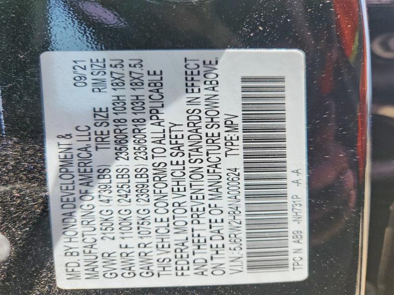 Aukcja sprzedaży 2022 Honda Cr-v, vin: 5J6RW2H84NA000624, numer aukcji: 48334916