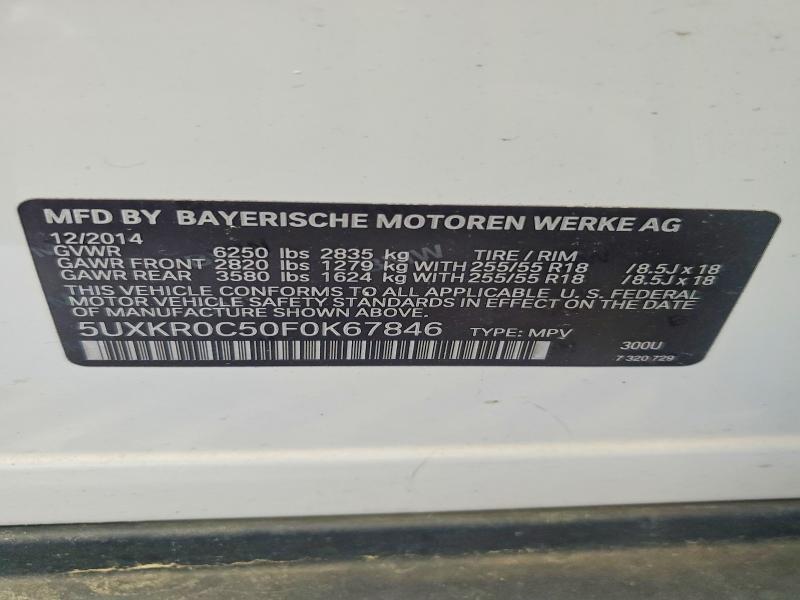 Продажа на аукционе авто 2015 Bmw X5, vin: 5UXKR0C50F0K67846, номер лота: 54431016