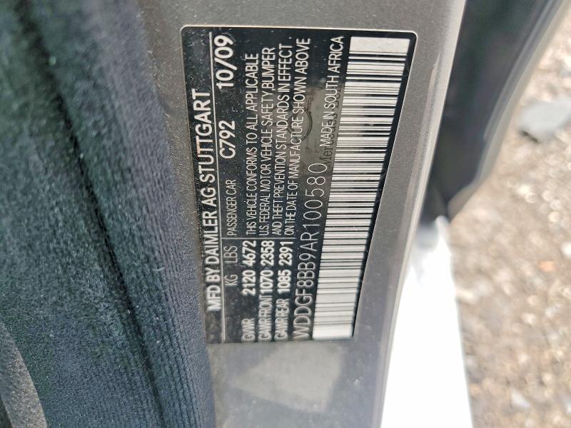53755866 :رقم المزاد ، WDDGF8BB9AR100580 vin ، 2010 Mercedes-benz C مزاد بيع