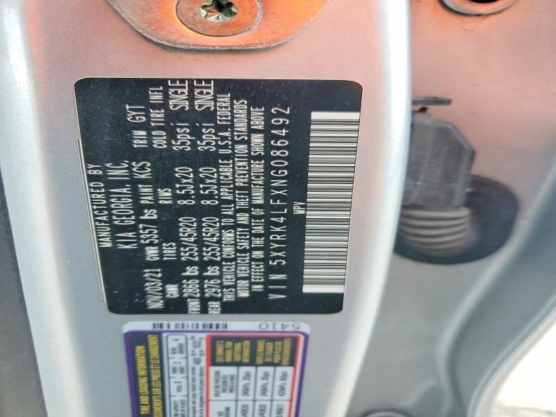 Aukcja sprzedaży 2022 Kia Sorento, vin: 5XYRK4LFXNG086492, numer aukcji: 53257826