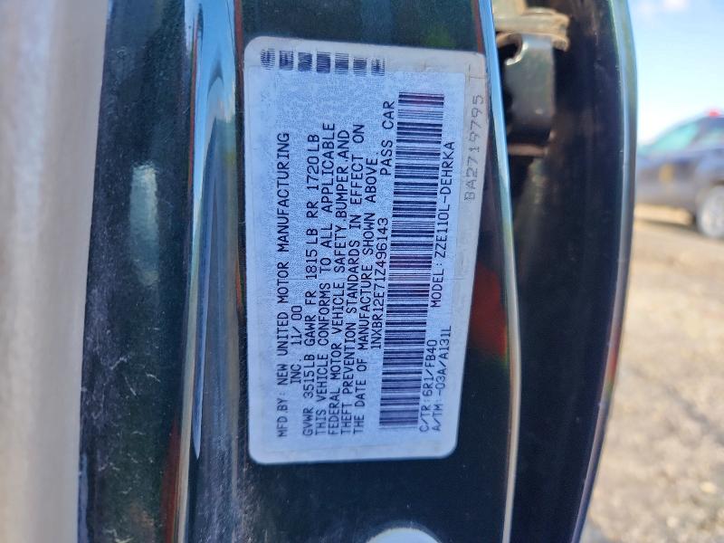 53545196 :رقم المزاد ، 1NXBR12E71Z496143 vin ، 2001 Toyota Corolla مزاد بيع