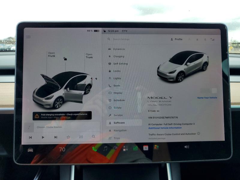 Продажа на аукционе авто 2021 Tesla Model Y, vin: 5YJYGDEE7MF078776, номер лота: 52957186