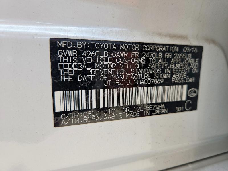 Продажа на аукционе авто 2017 Lexus Gs 350, vin: JTHBZ1BL2HA007869, номер лота: 53596256