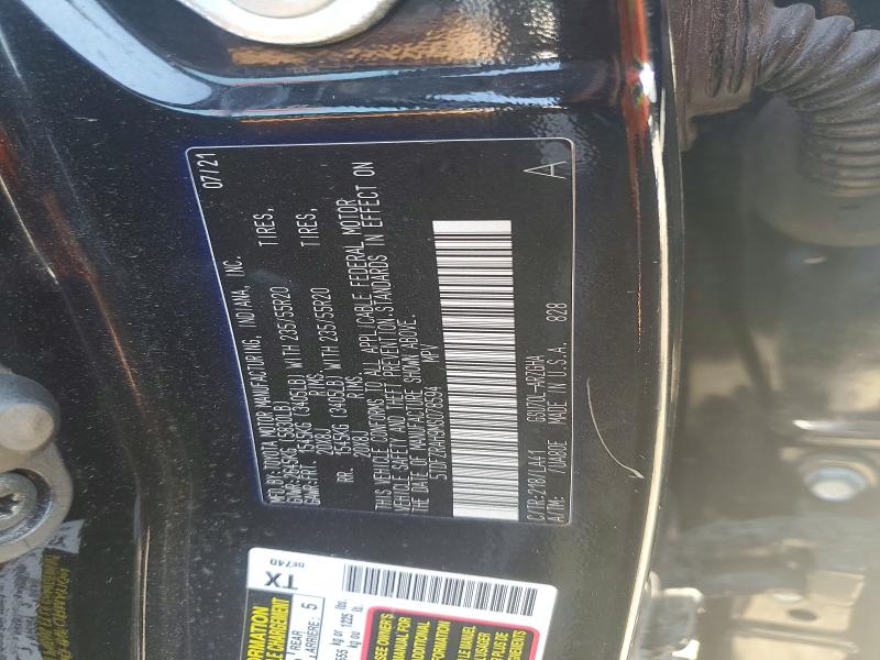 Aukcja sprzedaży 2021 Toyota Highlander, vin: 5TDFZRAH9MS078594, numer aukcji: 54136986