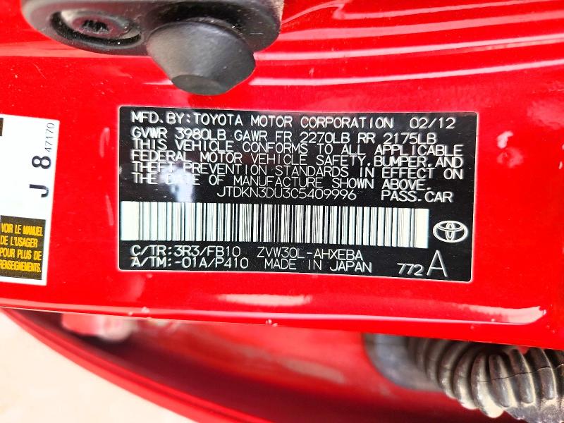 Продаж на аукціоні авто 2012 Toyota Prius, vin: JTDKN3DU3C5409996, номер лоту: 52269476