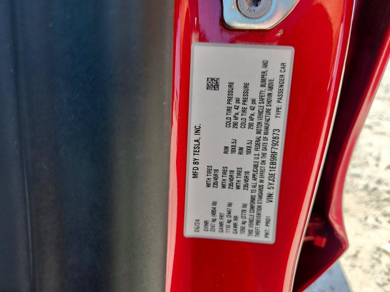 Продажа на аукционе авто 2024 Tesla Mdl 3, vin: 5YJ3E1EB9RF792873, номер лота: 54102146