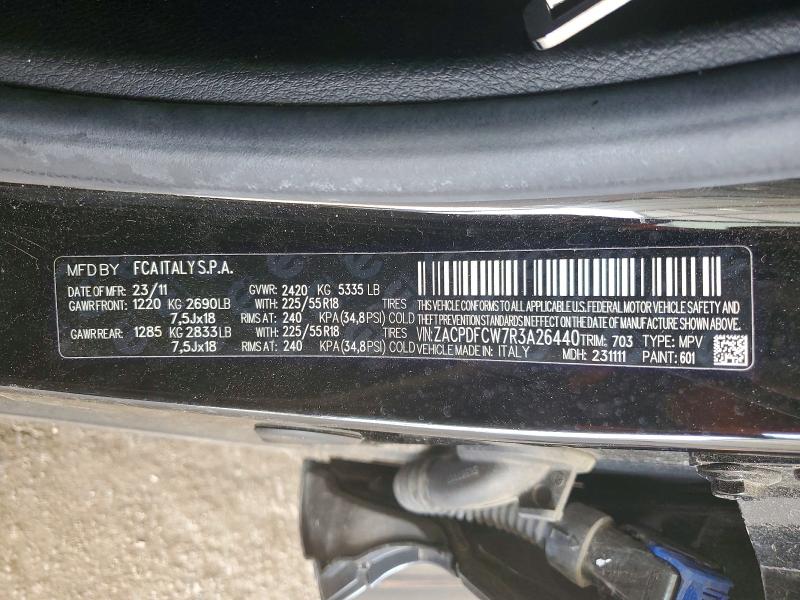 55144436 :رقم المزاد ، ZACPDFCW7R3A26440 vin ، 2024 Dodge Hornet مزاد بيع