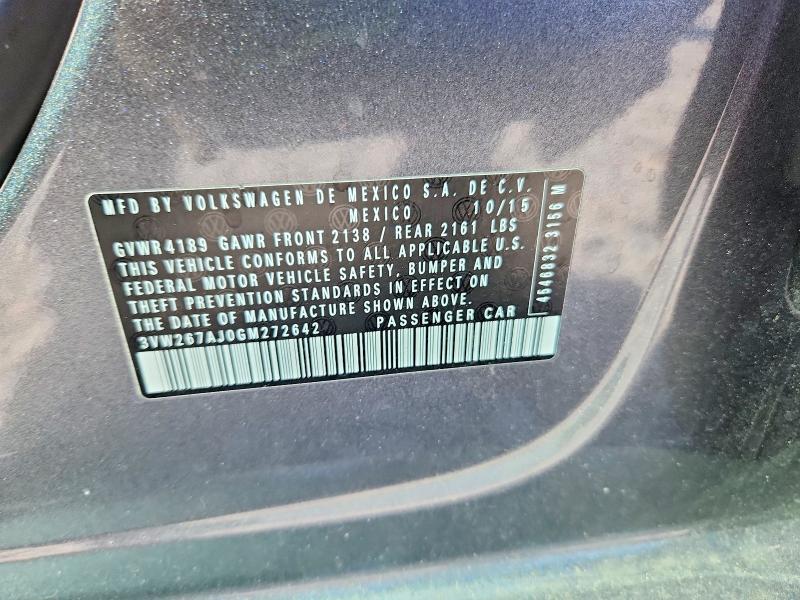 Aukcja sprzedaży 2016 Volkswagen Jetta, vin: 3VW267AJ0GM272642, numer aukcji: 54658566