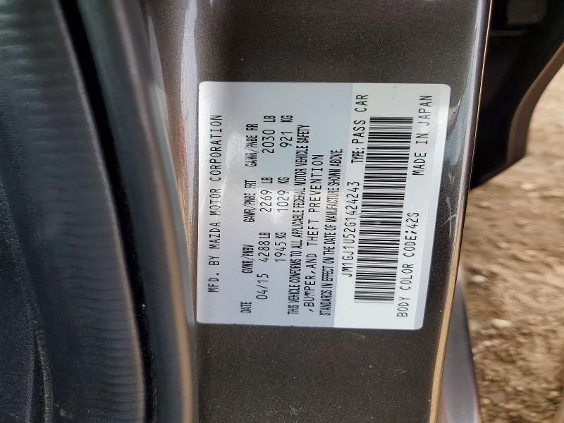 2016 Mazda 6 მანქანა იყიდება აუქციონზე, vin: JM1GJ1U52G1424243, აუქციონის ნომერი: 54118216