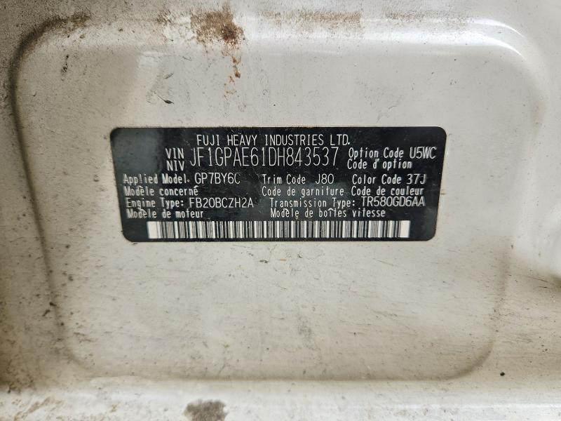 Продажа на аукционе авто 2013 Subaru Impreza, vin: JF1GPAE61DH843537, номер лота: 53597816