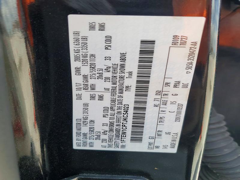 Aukcja sprzedaży 2018 Ford F150, vin: 1FTEW1CP7JKC54023, numer aukcji: 53317206