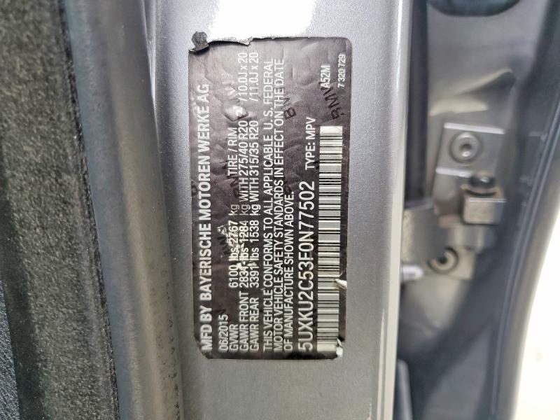 Aukcja sprzedaży 2015 Bmw X6, vin: 5UXKU2C53F0N77502, numer aukcji: 54459586