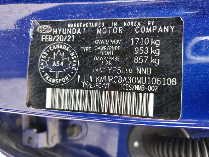Продажа на аукционе авто 2021 Hyundai Venue, vin: KMHRC8A30MU106108, номер лота: 54116396